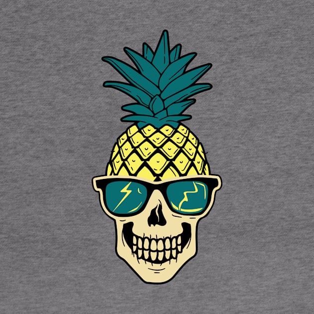 mowhawk pineapple skull by 4ntler